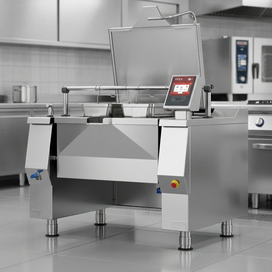 This image highlights the Betterpan's exceptionally robust AISI 304 stainless steel frame and thick satin-finish outer cover, engineered for maximum durability and strength.