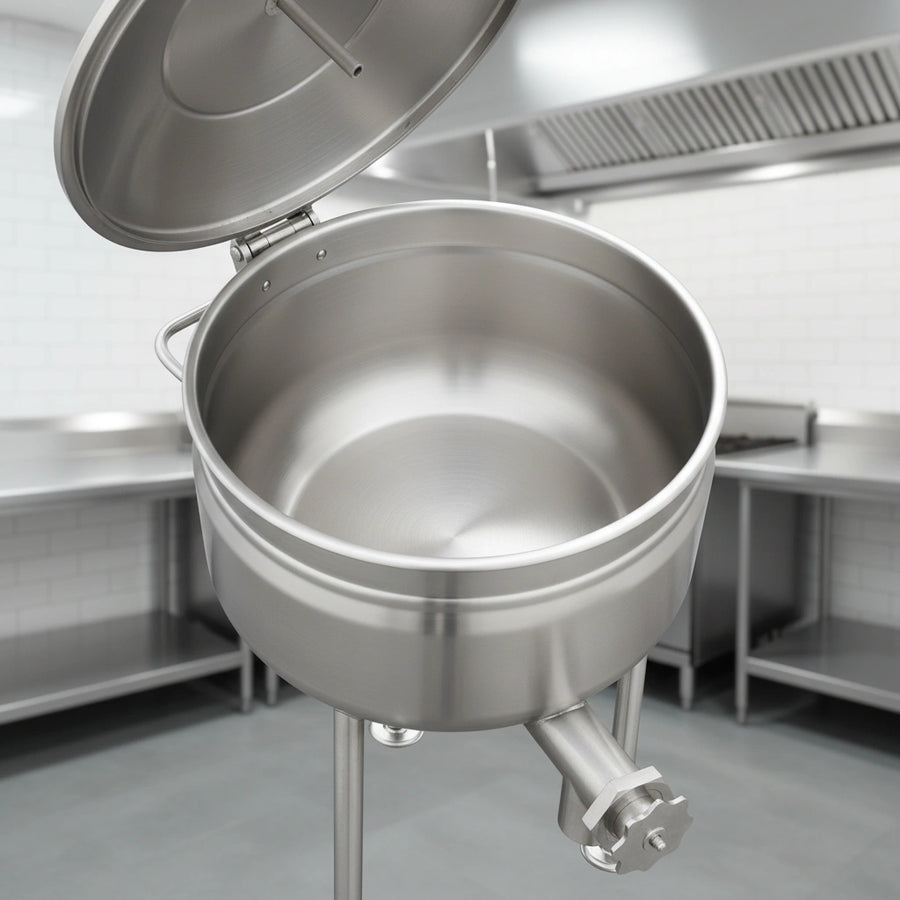 Experience superior heat circulation and simplified cleaning with the kettle's efficient hemispherical bottom.