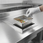 Thumbnail image #4 for Eagle Group WTFT-1272-SG Drop-In Water Tempering System with Grated Floor Drain, 72"W x 12"D, 14-Gauge Stainless Steel, Subway-Style Grating