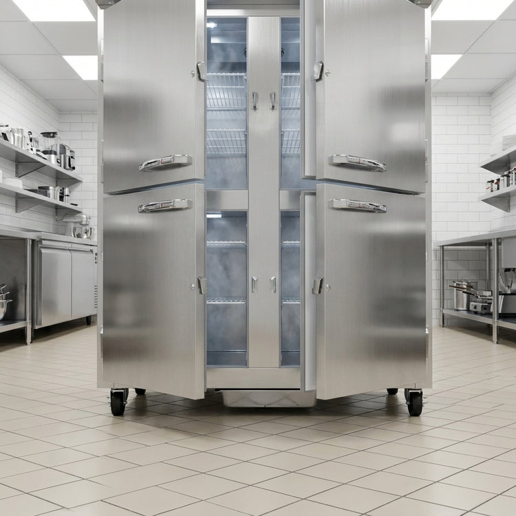 Product image #4 for Continental Refrigerator 2FENSSHD Two-Section 57" Extra-Wide Reach-In Freezer with Half Solid Doors