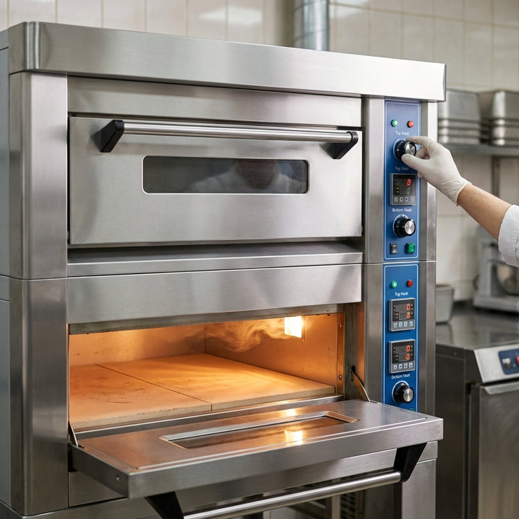 Product image #5 for American Baking Systems ABSGDO-802T Double Deck Full-Size Gas Deck Oven with Stone Hearths