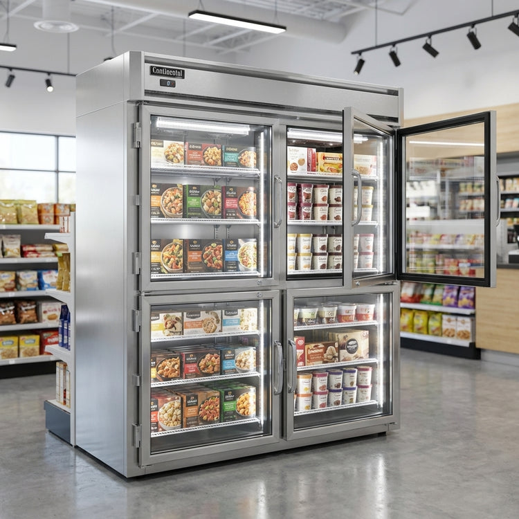 Product image #4 for Continental Refrigerator 1FXNSSGDHD Extra-Extra-Wide One-Section Display Freezer with Glass Half Doors
