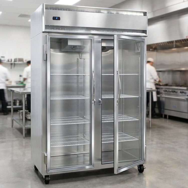 Product image #4 for Continental Refrigerator 2FSNGD Two-Section Shallow Depth Display Reach-in Freezer