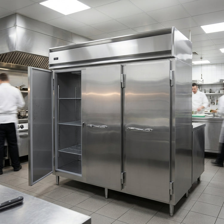 Product image #4 for Continental Refrigerator DL3WE-SS-PT Designer Line Extra Wide Three-Section Pass-Thru Heated Holding Cabinet