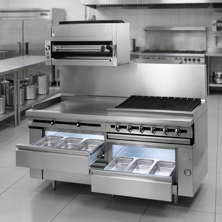 Product image #4 for Titan Fire & Ice 72" Remote Refrigerated Freezer Base with 4 Drawers