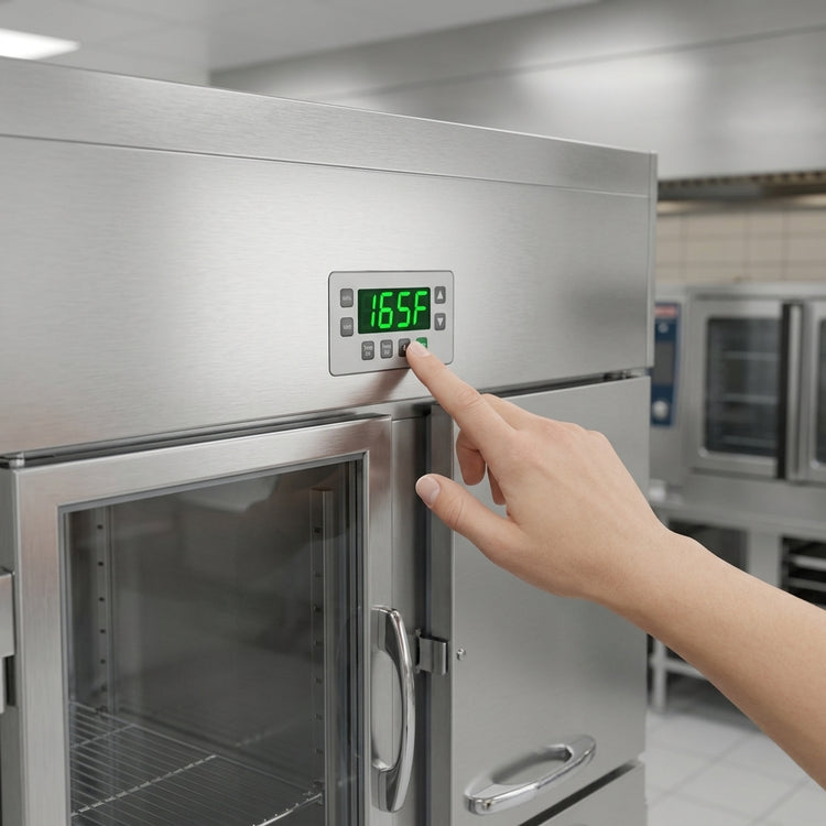 Product image #4 for Continental Refrigerator DL2W-SS-PT-HD Designer Line Two-Section Pass-Thru Heated Holding Cabinet