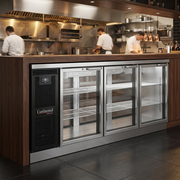 Product image #5 for Continental Refrigerator BB79NGDPT 79-Inch Six-Door Pass-Thru Refrigerated Back Bar Cooler