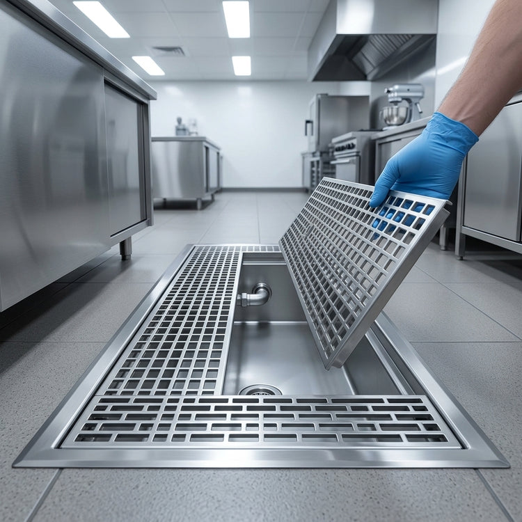 Product image #4 for Eagle Group WTFT-1860-SG 60"W x 18"D Cool Trough Water Tempering System with Subway-Style Grating