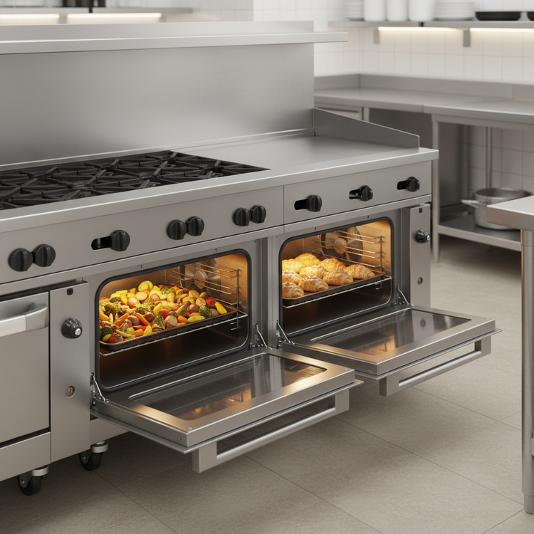Product image #4 for Challenger XL C72CC-6B36GT 72-Inch Gas Restaurant Range with 6 Burners, 36-Inch Griddle, and 2 Convection Ovens