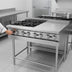 Thumbnail image #4 for Titan JMRH-4ST 48 Inch Heavy Duty Modular Gas Range with 4 Open Burners and 4 Hot Tops