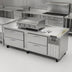 Thumbnail image #4 for Continental Refrigerator D96GN Two-Section Refrigerated Griddle Stand with Four Drawers