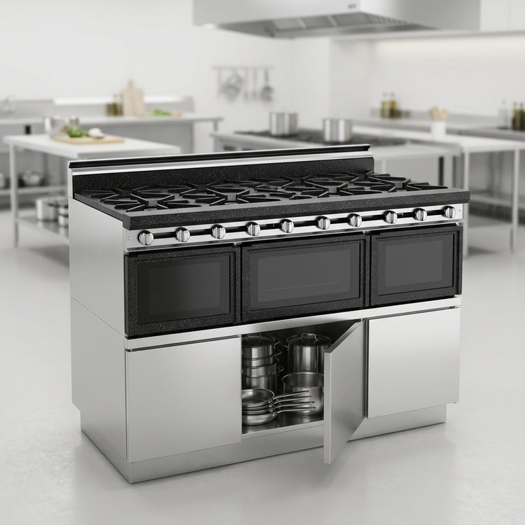 Product image #4 for Titan JTRH-10 Heavy Duty 60-Inch 10-Burner Gas Range with Cabinet Base