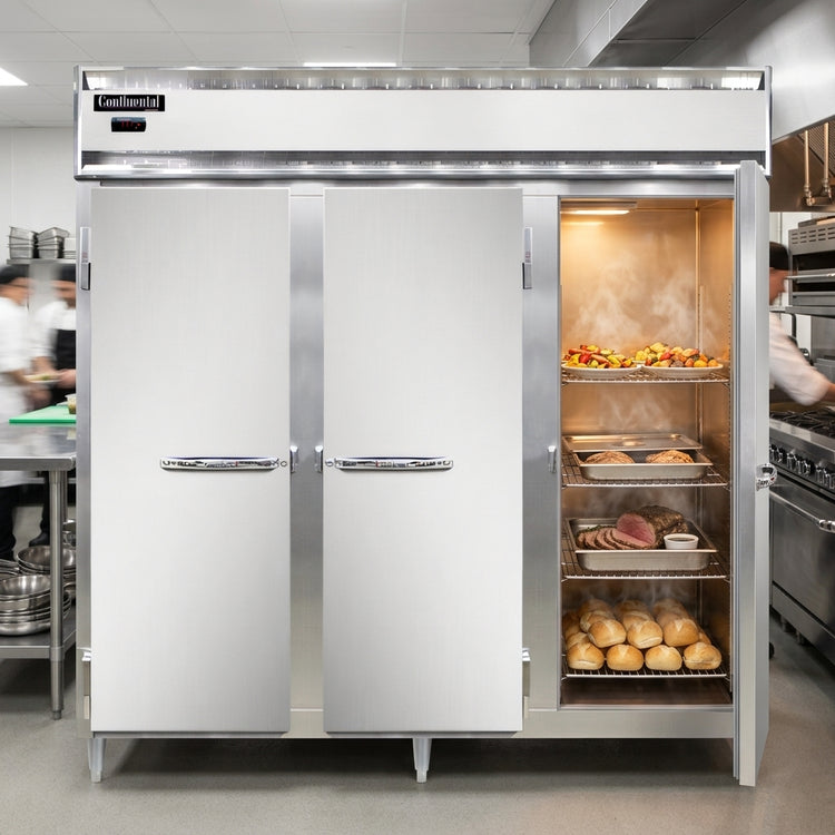 Product image #4 for Continental Refrigerator Designer Line DL3W-SS Three-Section Reach-In Heated Holding Cabinet