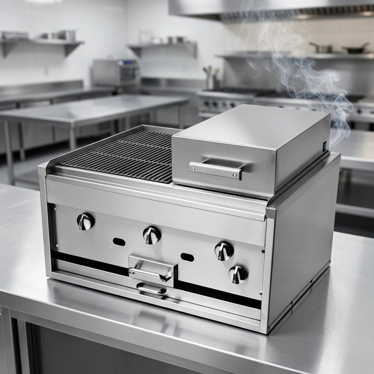 Product image #4 for Titan KC-36-RAD 36" Countertop Gas Chitwood Smoke Broiler