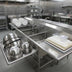 Thumbnail image #4 for Eagle Group Spec-Master FFN2754-3-30-14/3 3-Compartment Flush Front Stainless Steel Commercial Sink with 30-Inch Drainboards