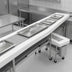 Thumbnail image #4 for Dinex DXIESFB12 12 ft. Variable Speed Fabric Belt Tray Make-Up Conveyor