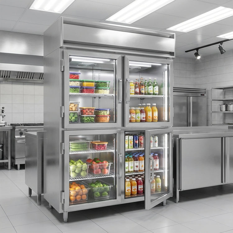 Product image #4 for Continental Refrigerator Designer Line One-Section Wide Reach-In Freezer with Half-Height Glass Doors