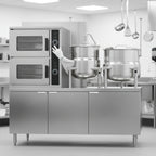 Thumbnail image #4 for Crown GCX-10-6-10 Gas Double Compartment Convection Steamer with Dual Kettles
