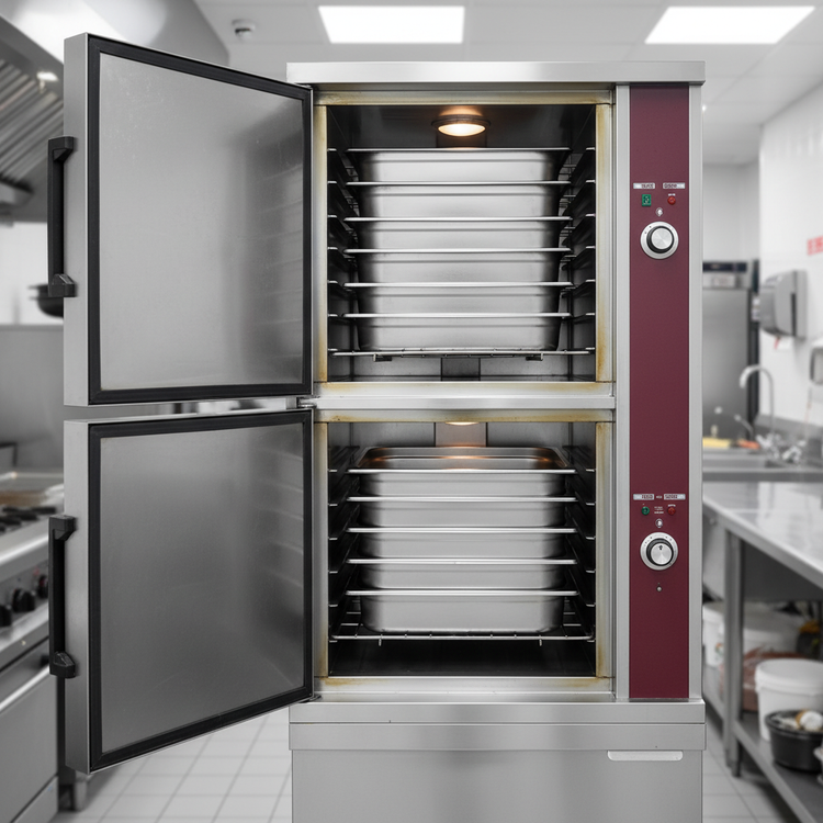 Product image #4 for Crown ECX-10-24 Two Compartment Electric Convection Steamer