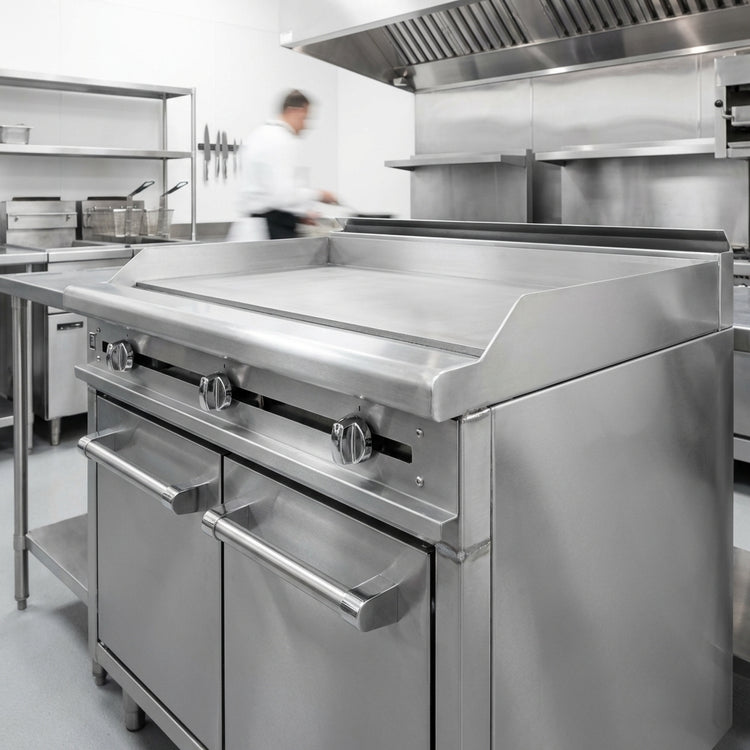 Product image #4 for Titan JTRH-60G 60-Inch Heavy Duty Gas Griddle Range with Cabinet Base