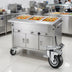 Thumbnail image #4 for Dinex ServeXpress DXPDME3PTSBH Mobile Electric Hot Food Counter with 3 Sealed Wells