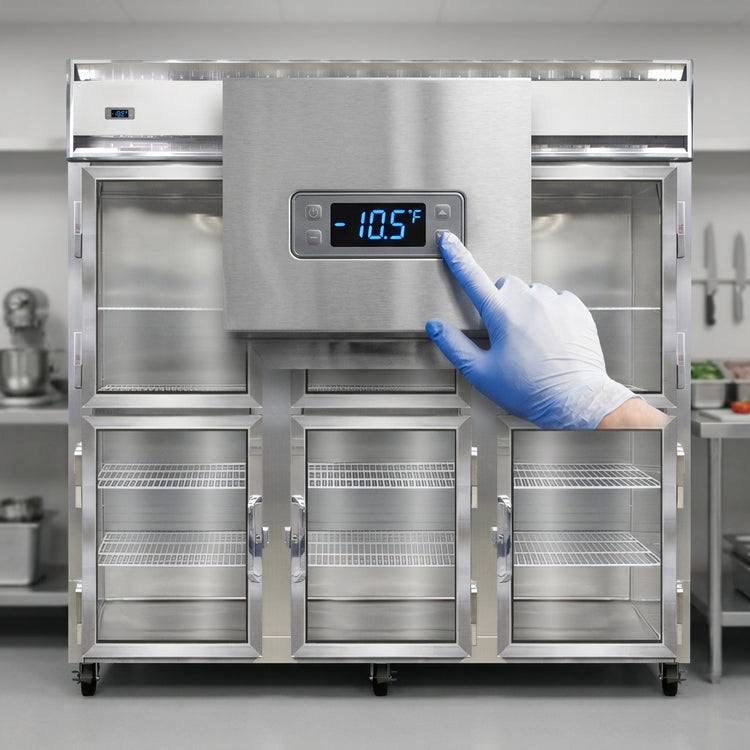 Product image #4 for Continental Refrigerator 3FNGDHD Three-Section Full-Height Display Freezer with Half Glass Doors