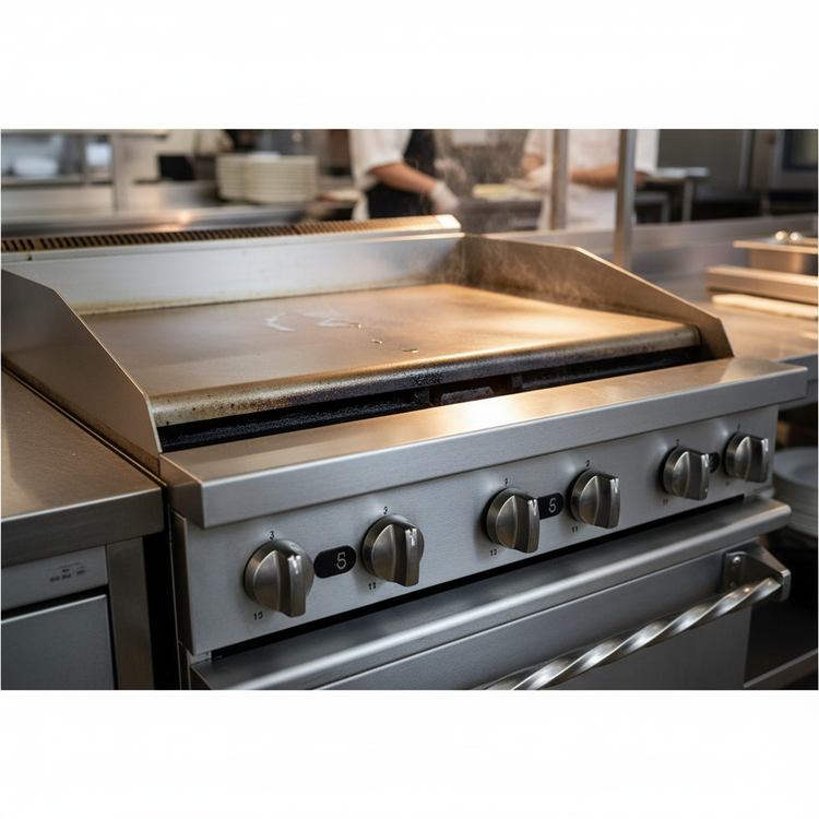 Product image #4 for Jade Range Bistro JBR-2-24G-36 36" Gas Restaurant Range with 2 Open Burners, 24" Manual Griddle, and Standard Oven