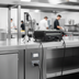 Thumbnail image #4 for Randell RCRBP-88.5 Modular Chef Service Counter Right Section with Breaker Panel, 88.5