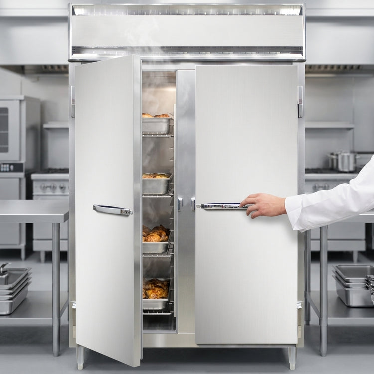 Product image #4 for Continental Refrigerator Designer Line DL2W-SS Two-Section Reach-In Heated Holding Cabinet, Stainless Steel