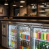 Thumbnail image #4 for Continental Refrigerator BB79SNSSGDPT 79 Inch Shallow Depth Pass-Thru Back Bar Cooler with 6 Glass Doors