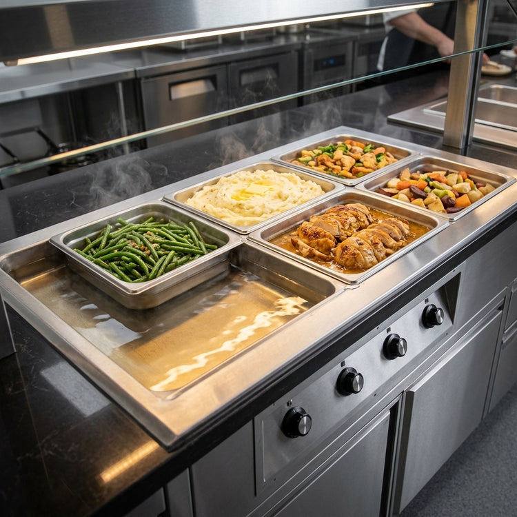 Product image #4 for Randell 9560-6AWF Drop-In Electric Hot Food Well Unit with Auto Water Fill - 6 Pan Capacity