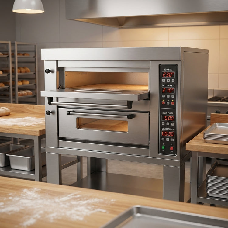 Product image #5 for American Baking Systems ABSEDO-382 Double Deck Full-Size Electric Deck Oven with Stone Hearths
