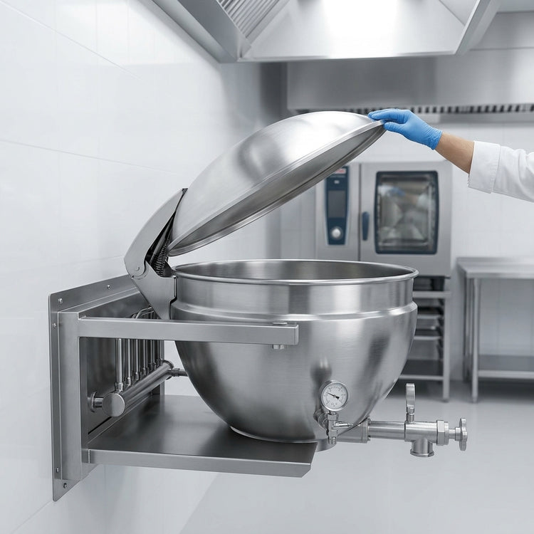 Product image #4 for Legion LSWC-60 60 Gallon Direct Steam Full-Jacketed Wall-Mount Kettle