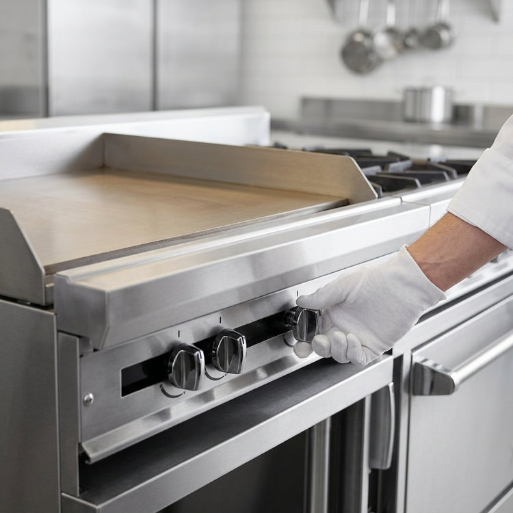 Product image #4 for Titan JTRH-24G-1HT-36 Heavy Duty 36" Gas Range with 24" Griddle and 12" Hot Top
