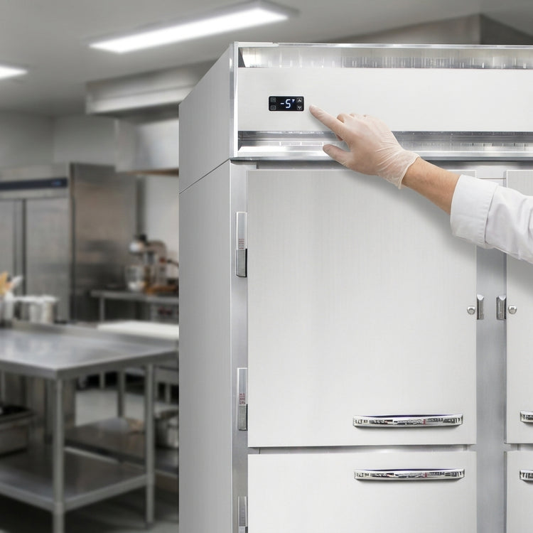 Product image #4 for Continental Refrigerator 2FENSAHD Two-Section 50 cu. ft. Extra-Wide R290 Hydrocarbon Reach-In Freezer with Half-Height Solid Doors