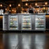 Thumbnail image #5 for Continental Refrigerator BB90NSSGDPT 90-Inch Pass-Thru Refrigerated Back Bar Cooler with Hinged Glass Doors
