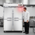 Thumbnail image #4 for Continental Refrigerator 3FNSAHD Three-Section Reach-In Freezer with Half-Height Solid Doors