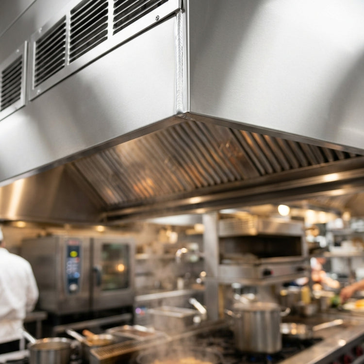 Product image #4 for SpecAir HEF96-138 Wall Type Front Discharge Make-Up Air Exhaust Hood, 138 Inches Wide