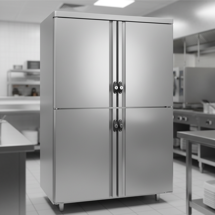 Product image #4 for Continental Refrigerator Designer Line 57"W Two-Section Shallow Depth Reach-In Freezer with Half-Height Solid Doors