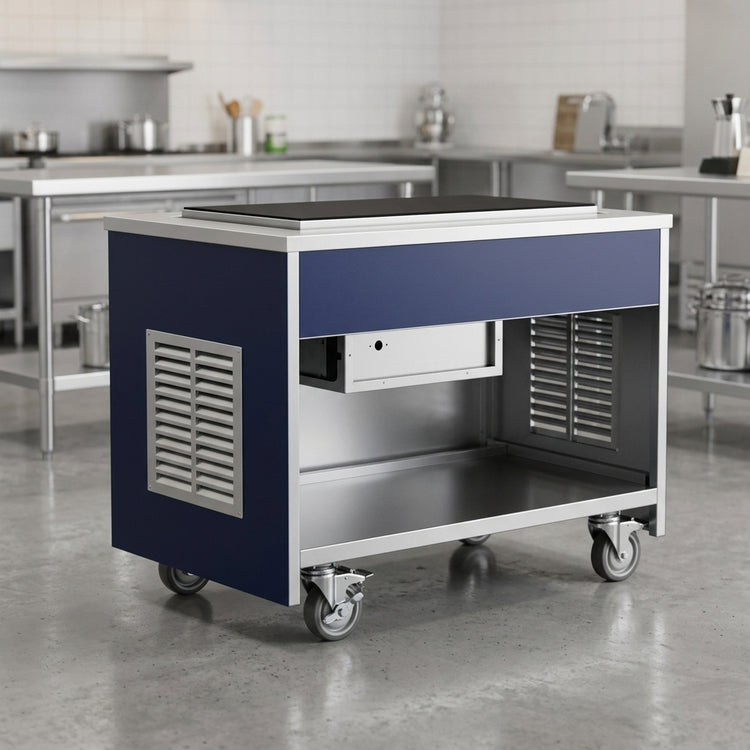 Product image #4 for Atlas Metal INFRF-2 Mobile Refrigeration Frost Top Unit, 36-1/2" Wide