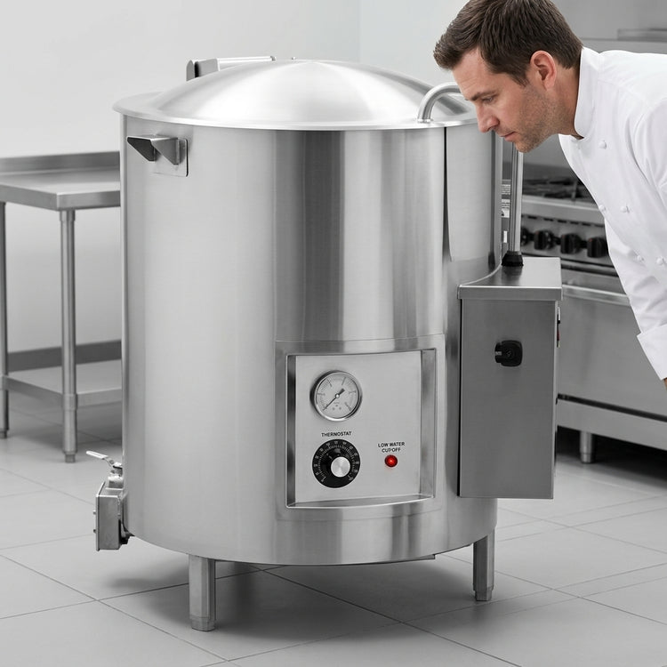 Product image #4 for Legion LEC-60 60 Gallon Electric 2/3 Jacketed Stationary Kettle
