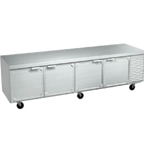 Thumbnail image #1 for La Rosa Refrigeration 2510-ST 110-Inch 4-Door Stainless Steel Worktop Refrigerator, Self-Contained, Side-Mounted Refrigeration