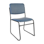 Thumbnail image #1 for Flash Furniture Hercules XU-8700-NVY-B-VYL-30-GG Vinyl Upholstered Stackable Chair with Gray Sled Base, 500 lb Capacity