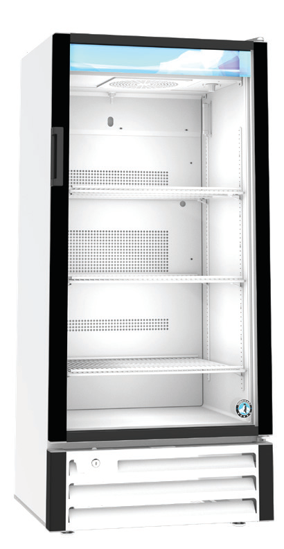 Product image #5 for Hoshizaki RM-10-HC-WHT 1-Section Reach-In Glass Door Merchandiser Refrigerator, 8.75 Cu. Ft., Bottom-Mount, White