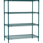 Thumbnail image #1 for Metro Super Erecta SA-2136K3-63-S4 Super Adjustable Super Erecta® Starter Wire Shelving Unit, 36"W x 21"D x 63"H, 800 lb. capacity per shelf, 2000