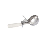 Thumbnail image #1 for Concasse MCPP10 3 oz Solid Disher Portioner, 10 in, Stainless Steel with Ivory Plastic Handle Case of 72