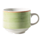 Thumbnail image #1 for Tableware Solutions USA Cosmo by Continental 51COGRE035 Green China Tea Cup, 7-1/2 oz, Stackable Case of 24