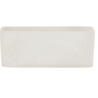 Thumbnail image #1 for Cal-Mil 23739-8-126 Square Resin Bowl, White Marble, 8"W x 8"D x 3.25"H