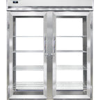 Thumbnail image #1 for Continental Refrigerator 2RENSSPT-GD-GD 57" Wide 2-Section Pass-Thru Reach-In Refrigerator, Self-Contained, Glass Doors