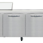 Thumbnail image #2 for Continental Refrigerator RA93N10 4-Door Refrigerated Sandwich Prep Table, 93 in Wide, 10-Pan Top, Stainless Steel